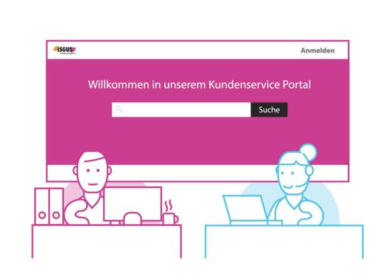 Unser digitales Kundenservice Portal steht Ihnen jederzeit zur Verfügung