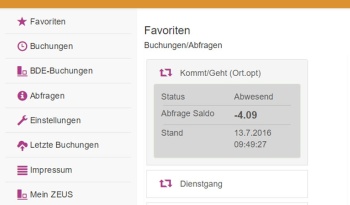 ZEUS® mobile - Die ISGUS App für mobile Zeiterfassung