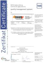 Certificate ISO 9001 - ISGUS GmbH