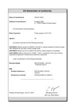 Declaration of conformity External Power Supply Unit 24V DC